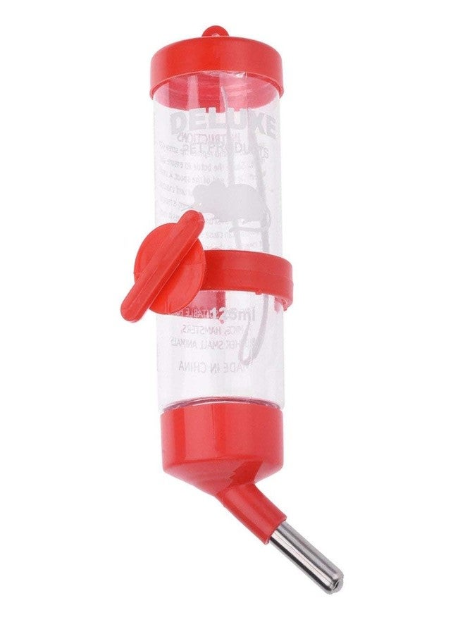 KittuPet Leak Proof Cage Attachment Water Bottle Cum Feeder for Hamster/Guinea Pig/Rabbit/Puppy/Cat/Kitten/Dwarf/Gerbil/Mice/Ferret, 250 ml (Red) - Image 1